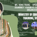 MS. HONG TRANG – SPEAKER OF “STARTUP JPINRNEY” FORUM AT FINANCIAL ACADEMY ORGANIZED BY THE MINISTRY OF EDUCATION AND TRAINING, VIETNAM