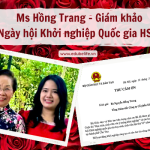 MS. HỒNG TRANG – THÀNH VIÊN GIÁM KHẢO CÁC VÒNG THI “NGÀY HỘI KHỞI NGHIỆP QUỐC GIA HSSV”